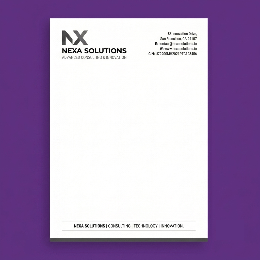 Corporate Printed Letterhead