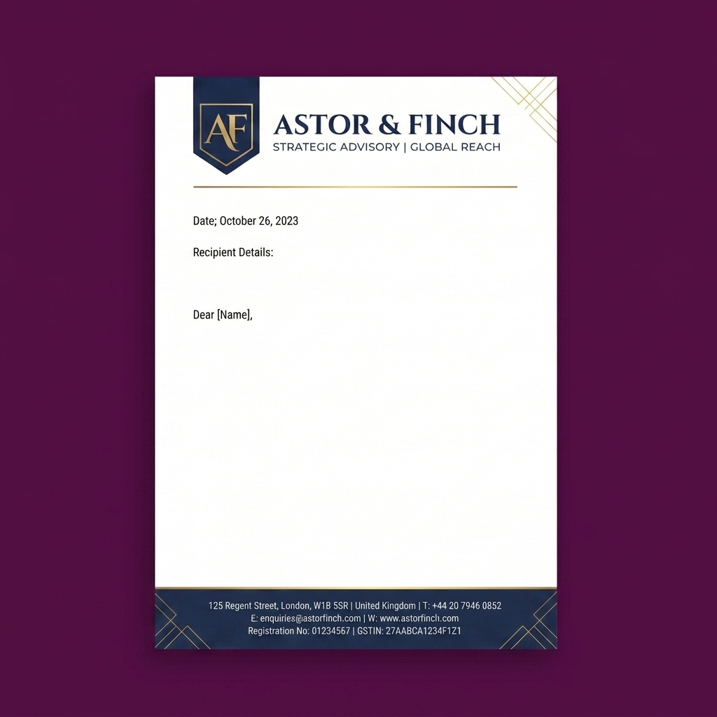 Corporate Printed Letterhead